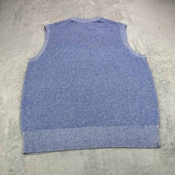 Brooks Brothers Sweater Vest Men Large Performance Blue Golf V Neck Sleeveless - Picture 4 of 9